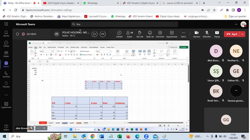 Microsoft Office Temel Excel — Mitaş Group eğitimi