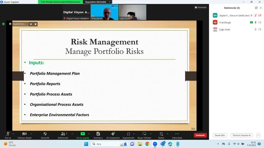 Portfolio Management Professional — OYAK Çimento Beton Kağıt