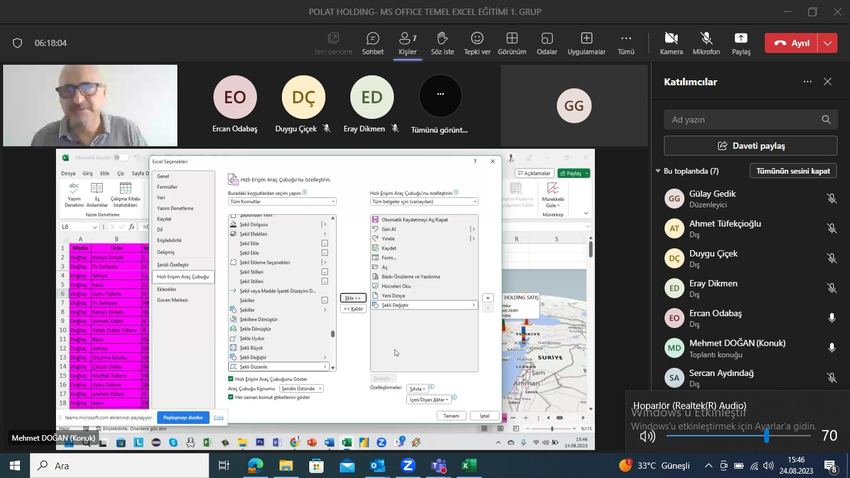TEMEL SEVİYE EXCEL eğitimi