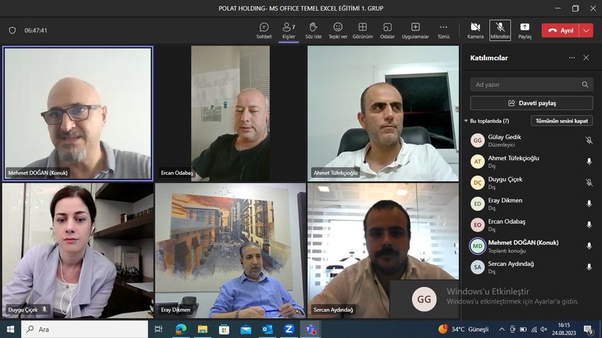 Microsoft Temel Seviye Excel eğitimi — Polat Holding